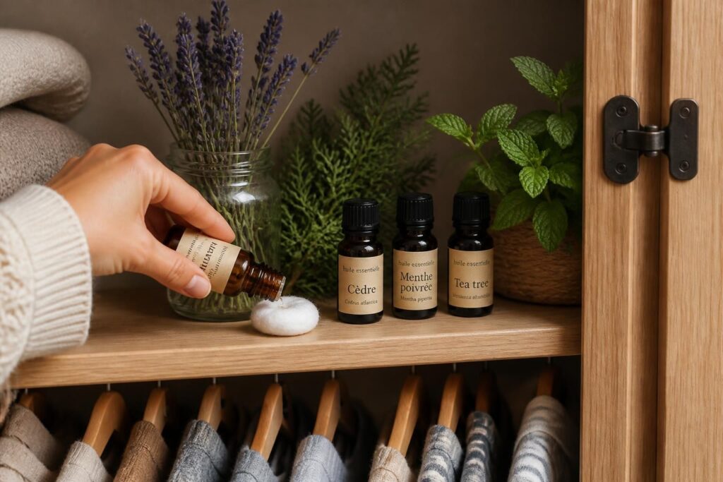 découvrez comment utiliser les huiles essentielles pour protéger efficacement votre maison contre les mites de manière naturelle et sécurisée.